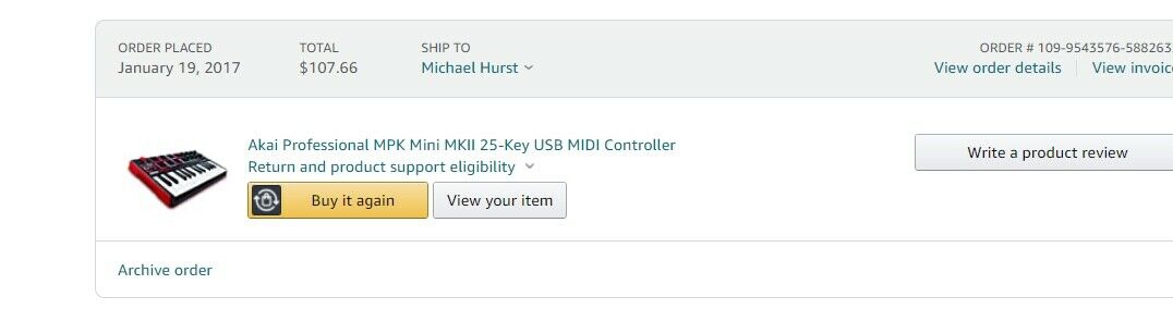 Akai Professional MPK Mini MkII 25-Key Keyboard Controller - UNOPENED BRAND NEW - Fresh Stock Dated February 2026