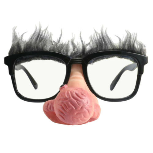 2pcs Fun Pig Nose Big Nose Gray Eyebrow Sunglasses Eye Glasses Party Costume - Fresh Stock Dated February 2026