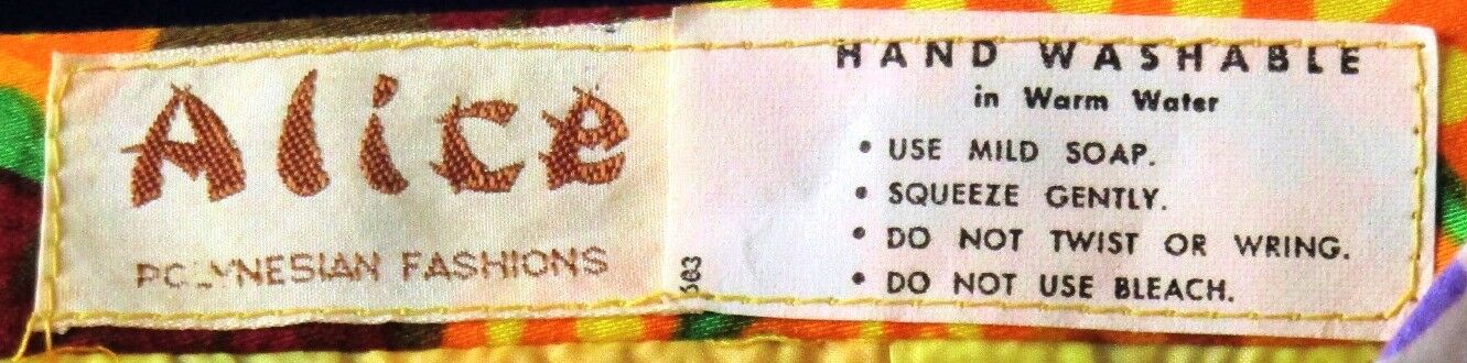 EUC Vintage ALICE POLYNESIAN Fashions MAXI Skirt w.Ruffles BRIGHT Colors Sz XS-S - Fresh Stock Dated February 2026