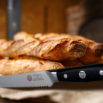 Kessaku Bread Knife Dynasty Series German HC Steel G10 Handle Full Tang, 8-Inch - Fresh Stock Dated December 2025