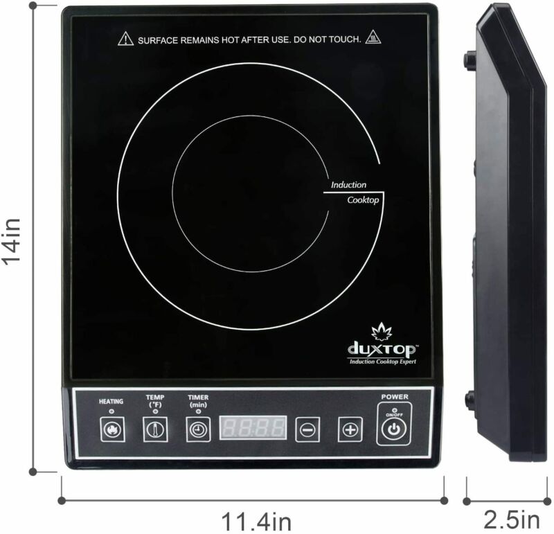 Duxtop 1800W Portable Induction Cooktop Countertop Burner, Black - Fresh Stock Dated December 2025