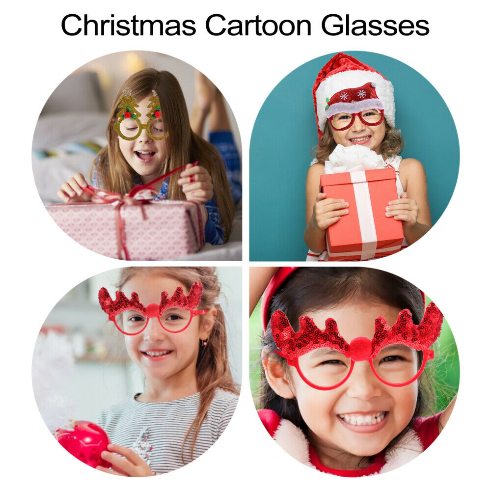 3Pcs Christmas Funny Creative Party Glasses Props Festival Decoration - Fresh Stock Dated February 2026