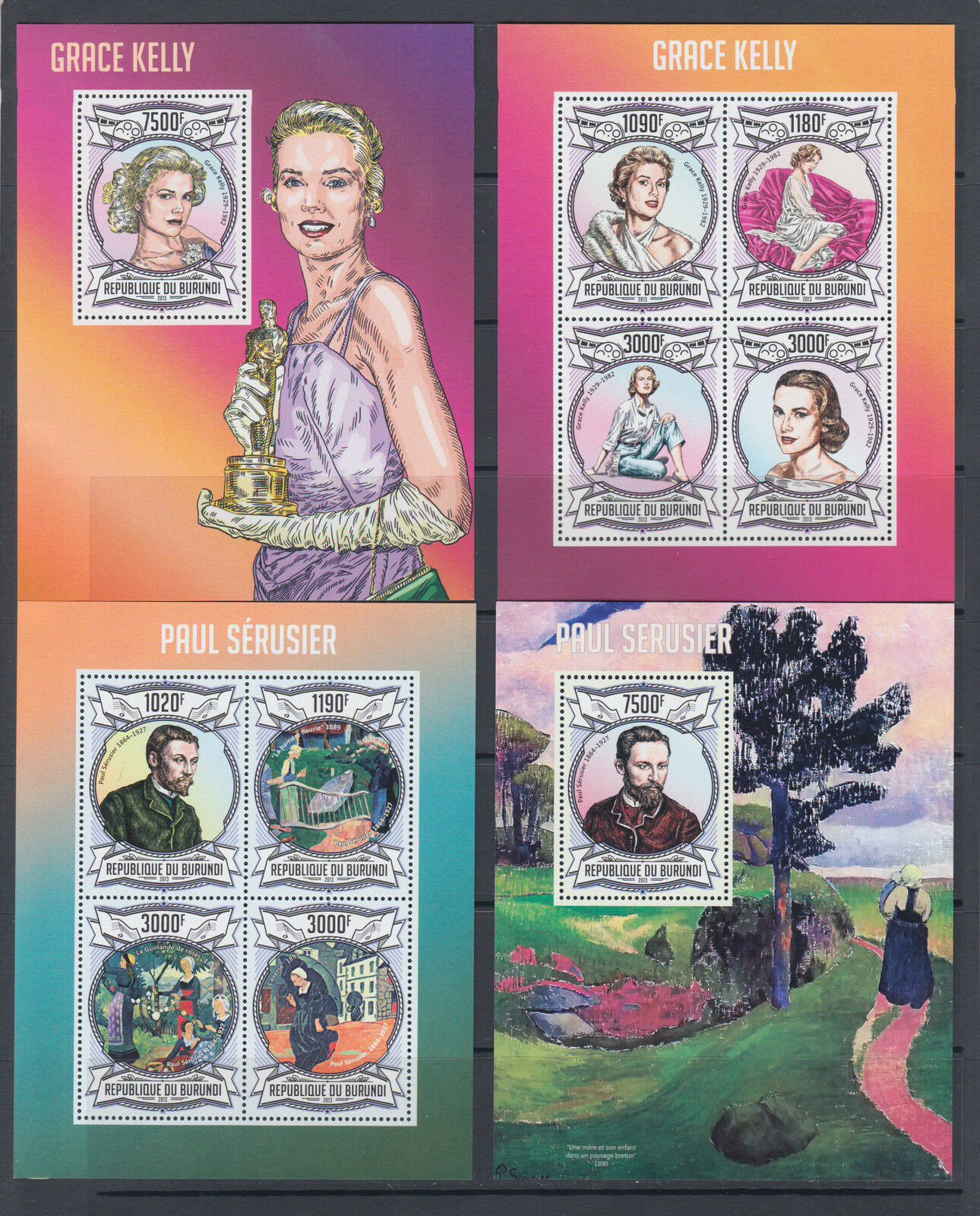 Burundi Sc 1291-1340 MNH. 2013 Artists, Actors & Musicians, cplt set of 50 s/s - Fresh Stock Dated January 2026