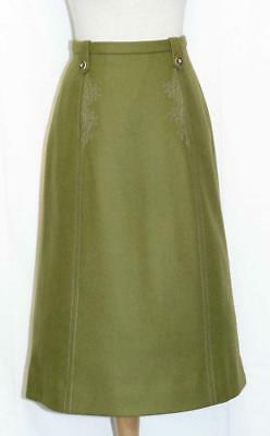 Boiled WOOL Dirndl Trachten SKIRT STRAIGHT German Dress EMBROIDERED W28