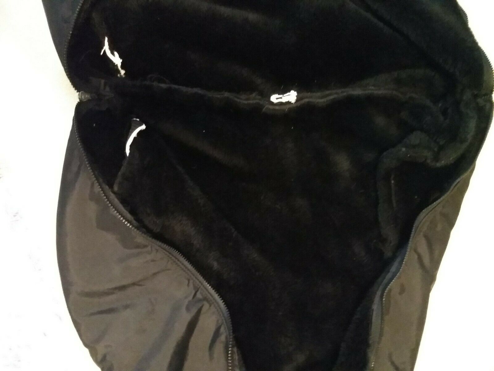 English Saddle Cover With Handles Black with White Pinstripe - Fresh Stock Dated December 2025