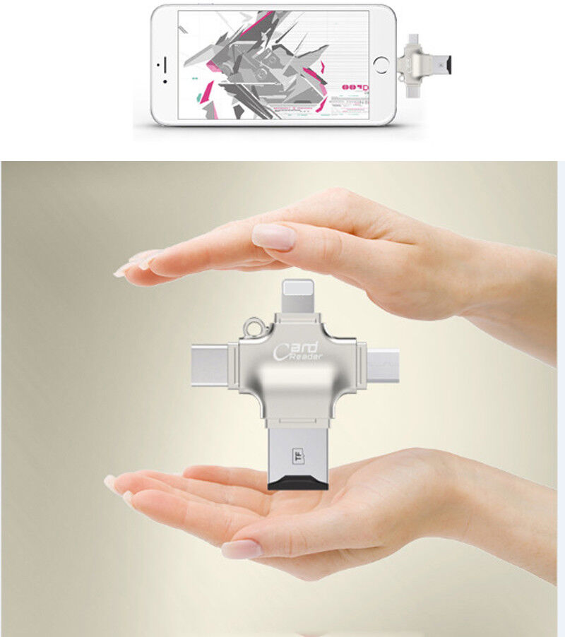 All in one 1 MicroSD TF USB Type C Android OTG Card Reader U Flash Drive Adapter - Fresh Stock Dated February 2026