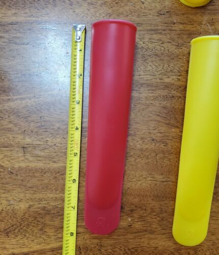 Silicone Ice Tubes Lot Of 3 Red Blue Yellow Great For Thermos Tall Glass 8