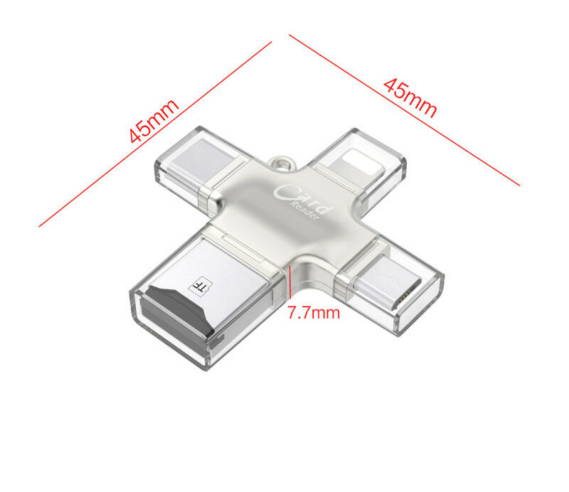 All in one 1 MicroSD TF USB Type C Android OTG Card Reader U Flash Drive Adapter - Fresh Stock Dated February 2026
