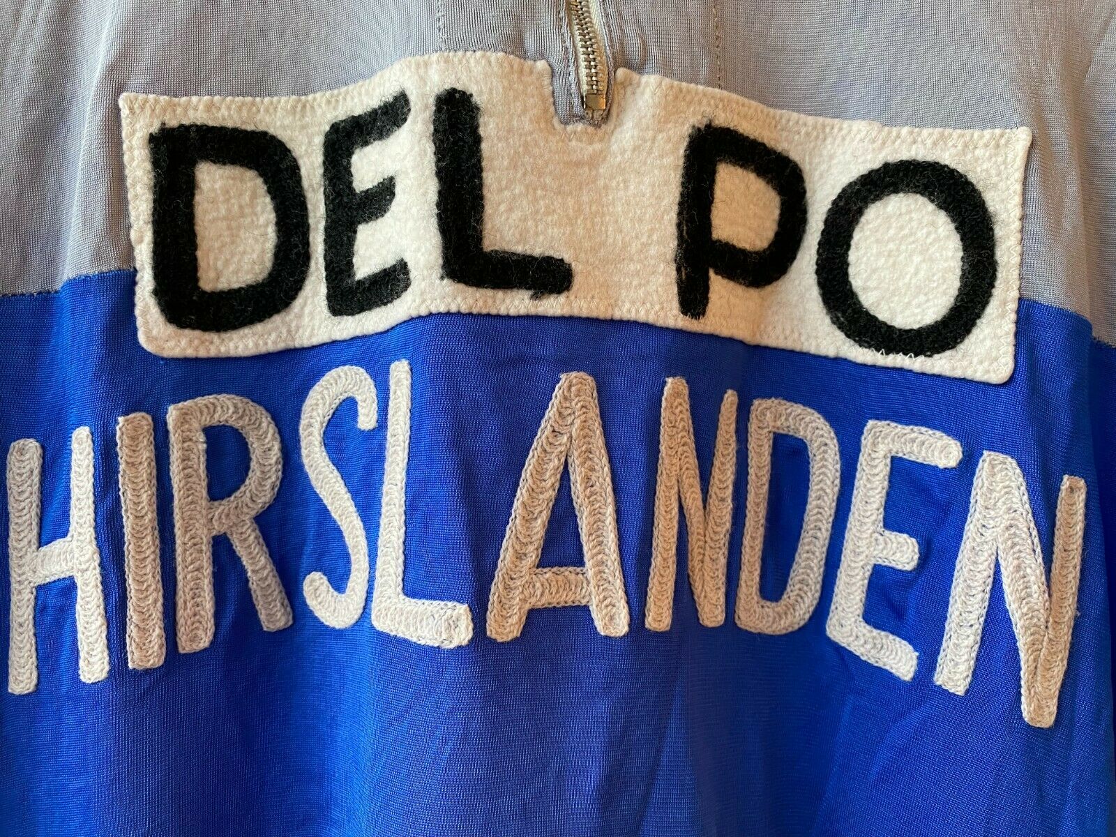 Vintage Cycling Jersey Ciclismo Era '70s Hirslanden Zurich swiss team Del Po - Fresh Stock Dated December 2025