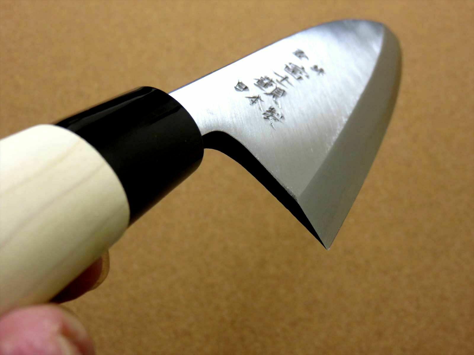Japanese Kitchen Deba Knife 165mm 6.5 inch Single edged Right handed SEKI JAPAN - Fresh Stock Dated December 2025
