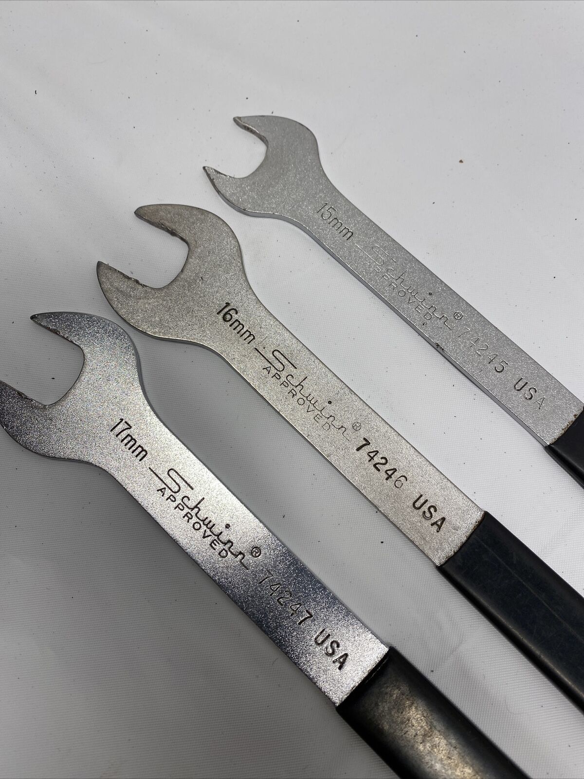 3 Used Tool Schwinn Approved Wrenches 15mm 16mm 17mm - Fresh Stock Dated December 2025