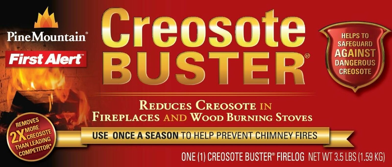 Pine Mountain 4152501500 First Alert Creosote Buster Chimney Cleaning Safety ... - Fresh Stock Dated December 2025