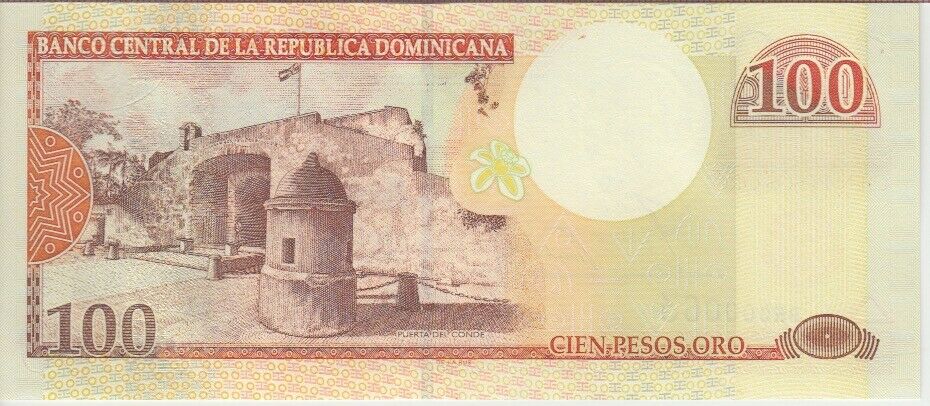 DOMINICAN REPUBLIC P. 171a 100 PESOS 2001,ONE YEAR TYPE PREFIX BR, UNC - Fresh Stock Dated December 2025