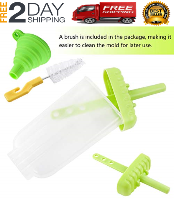 Moldes De Silicona Reutilizable Para Helados Paletas Hacer Helado Molde Maquina - Fresh Stock Dated December 2025