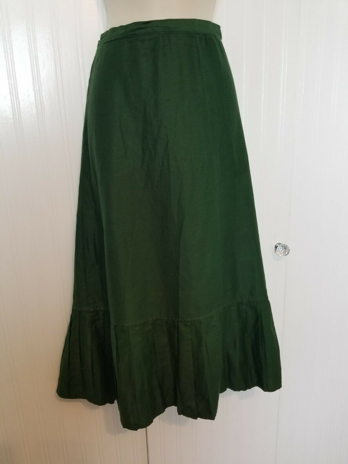 Antique Green Shimmery Skirt c1900s Victorian Edwardian Stage Photo Prop Costume - Fresh Stock Dated February 2026