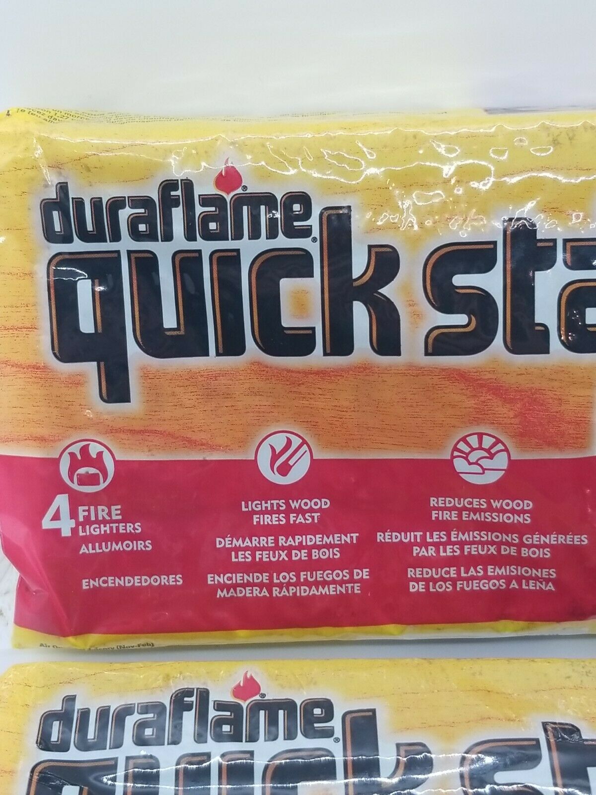 2 Packs of DURAFLAME Quick Start Firelighters 24 OZ. (4 Logs Per Pack) - Fresh Stock Dated December 2025