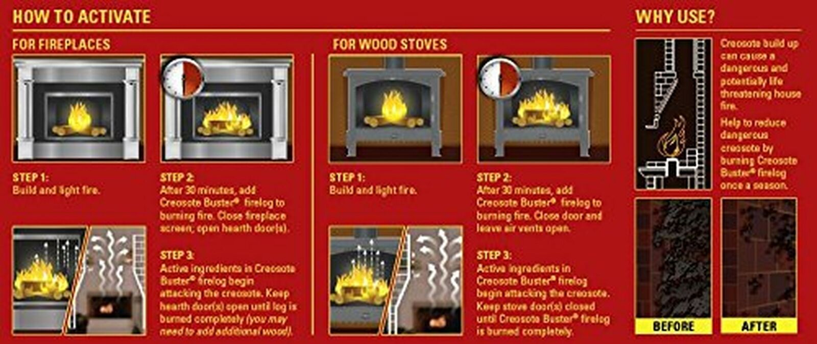 Pine Mountain 4152501500 First Alert Creosote Buster Chimney Cleaning Safety ... - Fresh Stock Dated December 2025