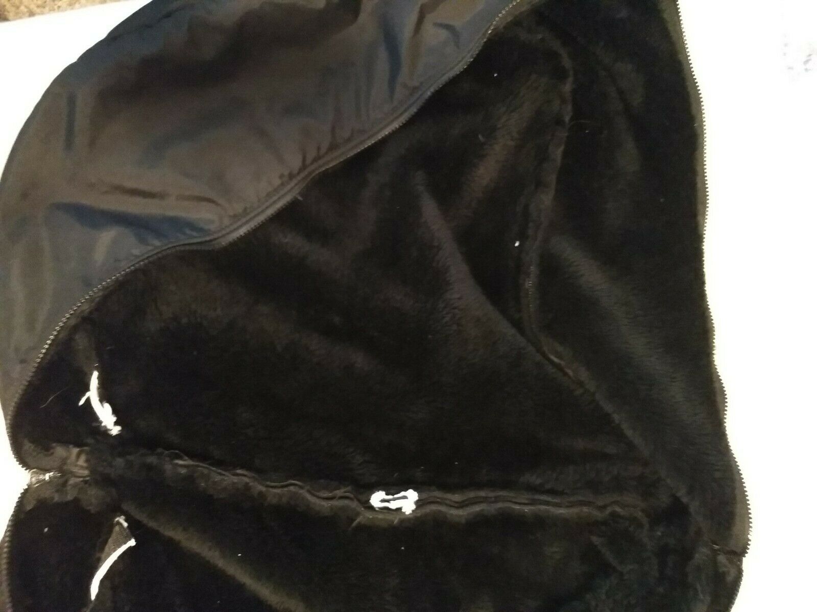 English Saddle Cover With Handles Black with White Pinstripe - Fresh Stock Dated December 2025