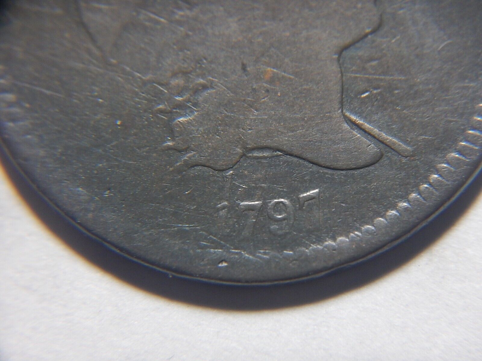 Half cent/penny 1797 Cohen 1 collector coin late die state cracks/swells - Fresh Stock Dated February 2026