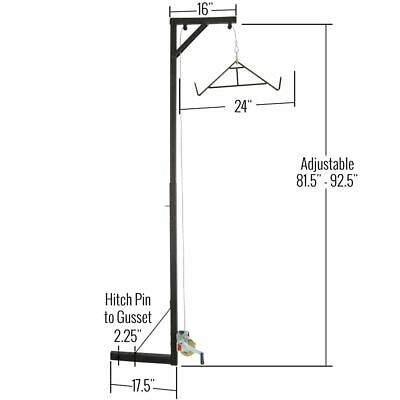 Kill Shot 300-lb Capacity Hitch-Mounted Deer Hoist with Gambrel, DEER-HOIST - Fresh Stock Dated December 2025