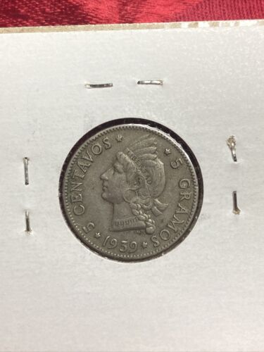 1939 Dominican Republic Five Centavos Coin - Fresh Stock Dated February 2026