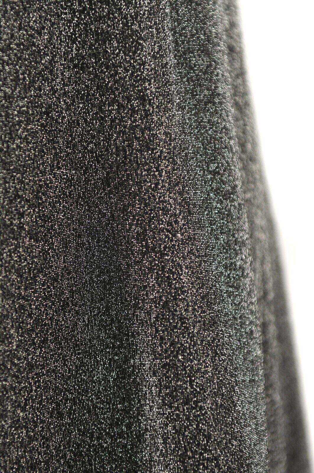 Vintage 80s Metallic Black + Silver Lurex High Waist A Line Sweep Maxi Skirt M - Fresh Stock Dated March 2026