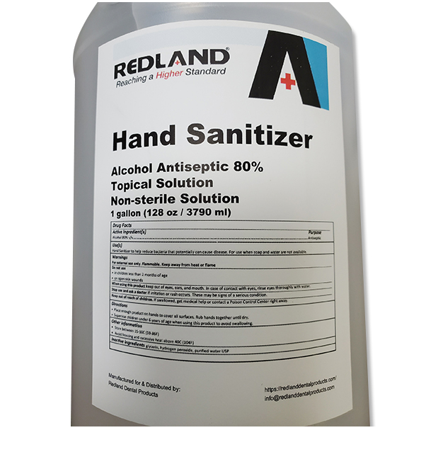 Redland Hand Sanitizer Gel 80% Alcohol Antiseptic Non-sterile solution 1 Gallon - Fresh Stock Dated February 2026