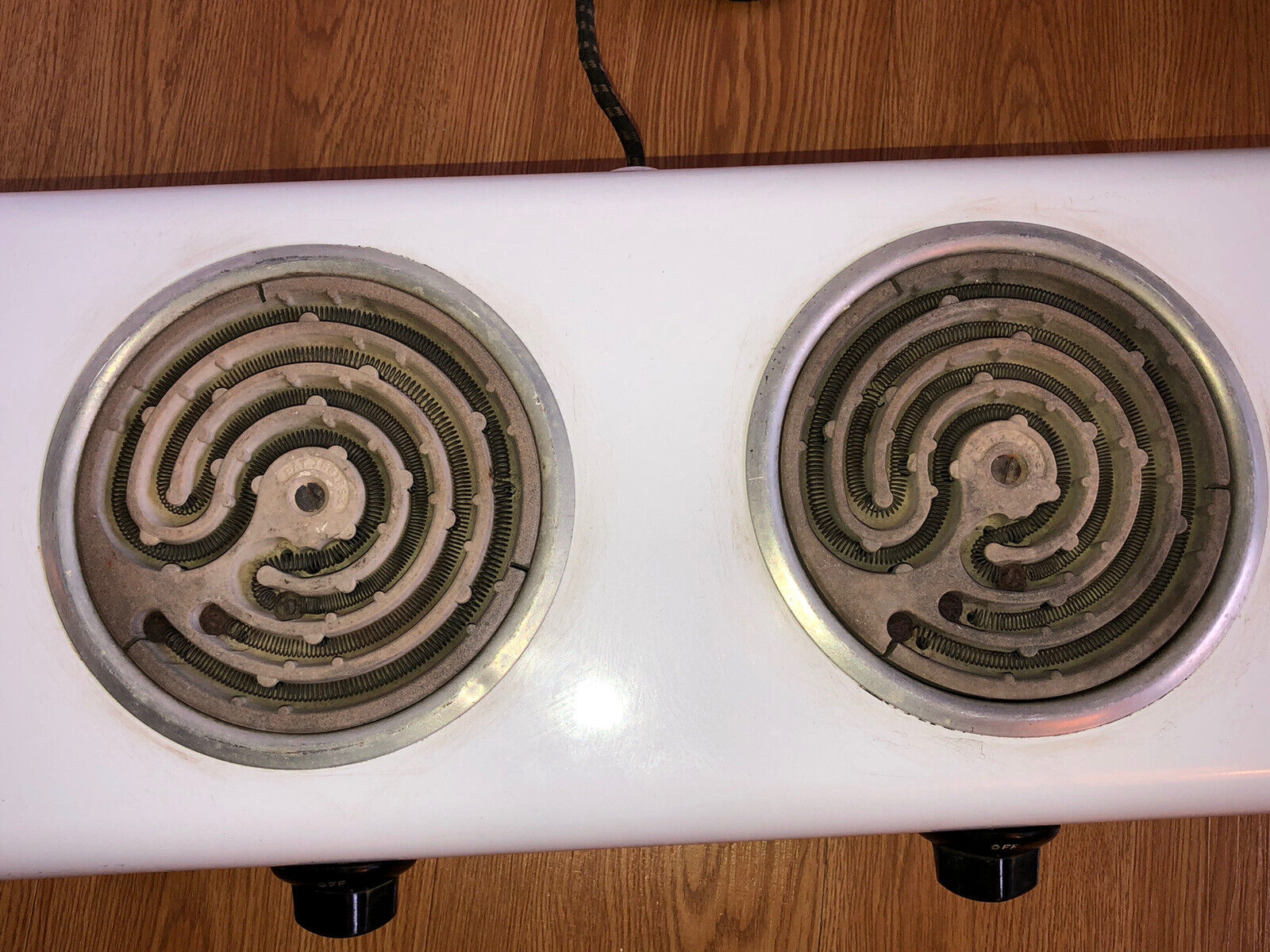 Vintage Kenmore 2 Burner Portable Electric Stove Hot Plate White Enamel Working - Fresh Stock Dated February 2026