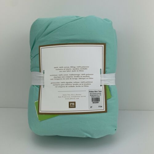 Pottery Barn Teen Ruched Rosette 1 Standard Sham Turquoise MSRP .50 - Fresh Stock Dated December 2025