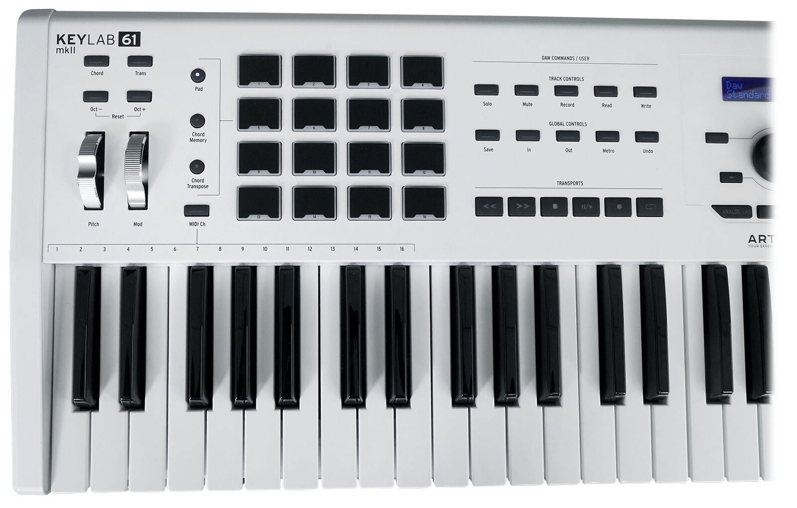 Arturia KeyLab 61 MkII 61-Key Music Production Keyboard Controller in White - Fresh Stock Dated February 2026