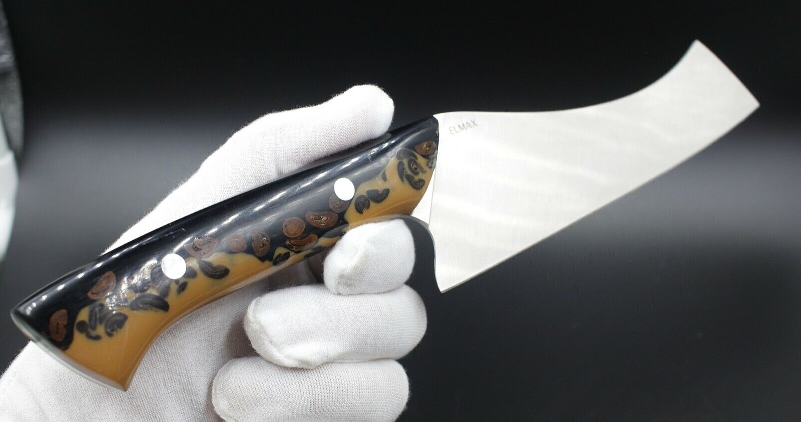 Caffe Mocha Chef - USA Made Custom Knives ELMAX Stainless Steel Coffee Handle - Fresh Stock Dated December 2025