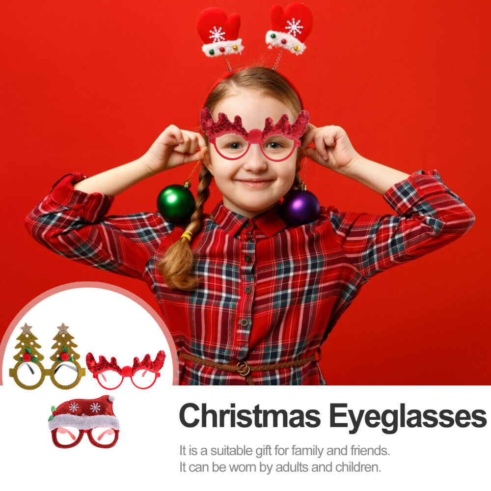 3Pcs Christmas Funny Creative Party Glasses Props Festival Decoration - Fresh Stock Dated February 2026
