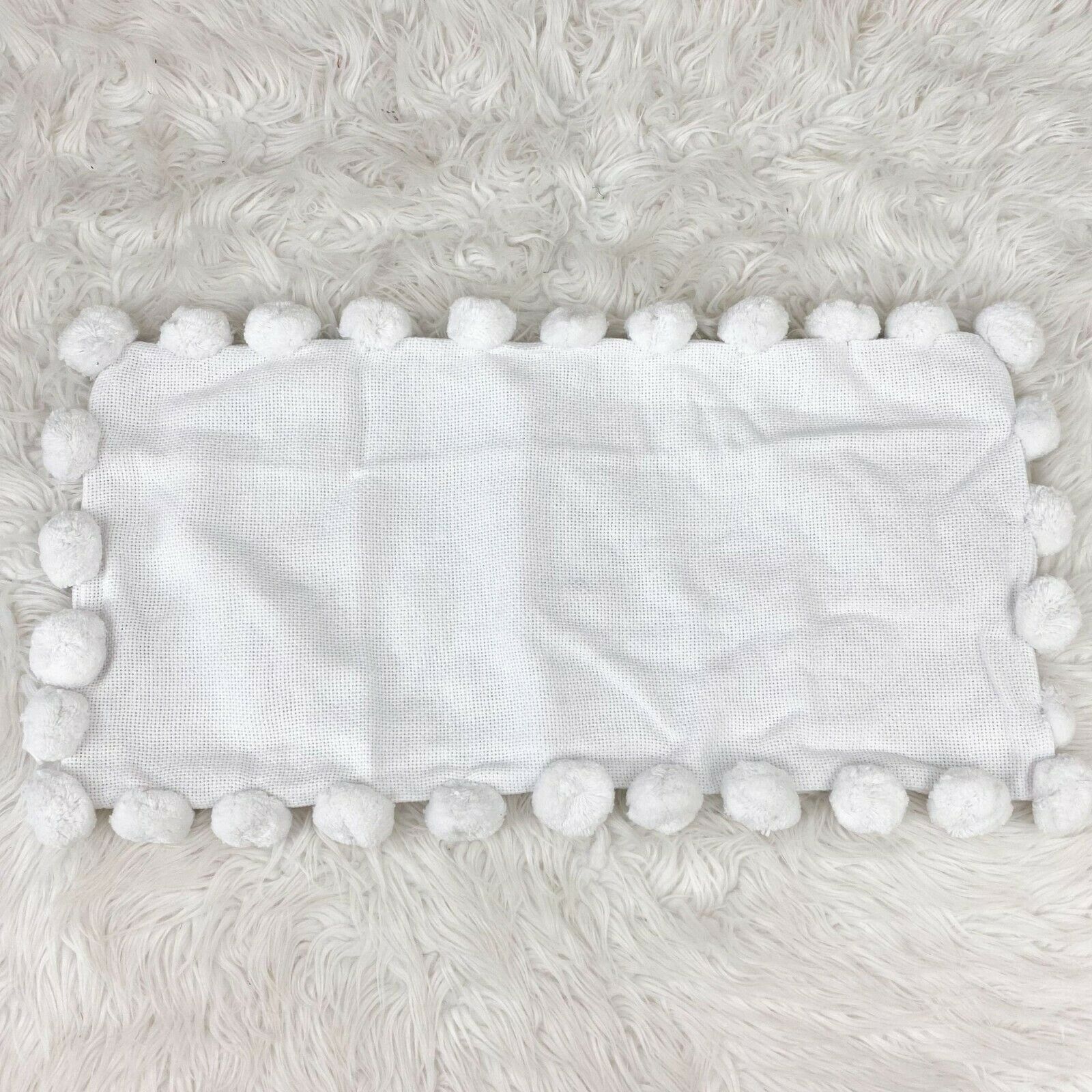 Pottery Barn Teen White Pom Pom Organic Pillow Cover NEW - Fresh Stock Dated December 2025