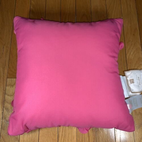 NEW NWT Pottery Barn Teen Pretty Pink Petals 14” Square Pillow - Fresh Stock Dated December 2025
