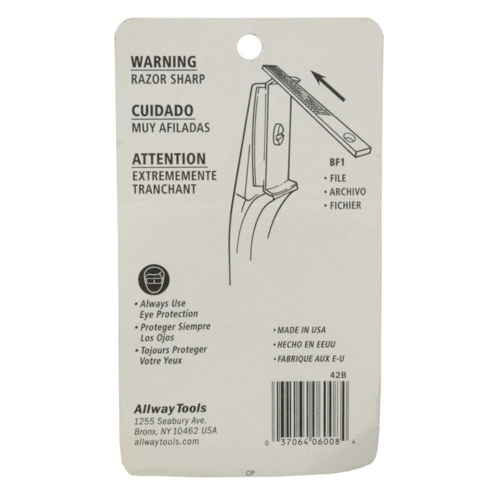 ALLWAY 4 Edge Scraper Blades 2 1/2