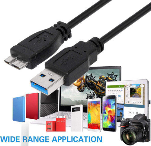 SaiTech IT USB 3.0 Cable A to Micro B high speed upto 5 Gbps data Black - Fresh Stock Dated February 2026