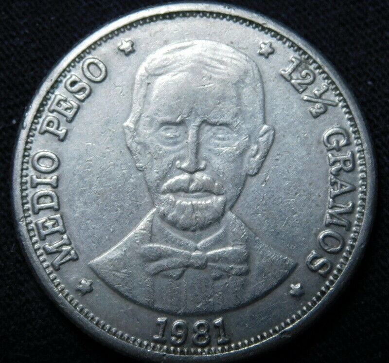 Dominican Republic: 1981 Medio (1/2)  Peso 12 1/2 Gramos   55-318 - Fresh Stock Dated February 2026