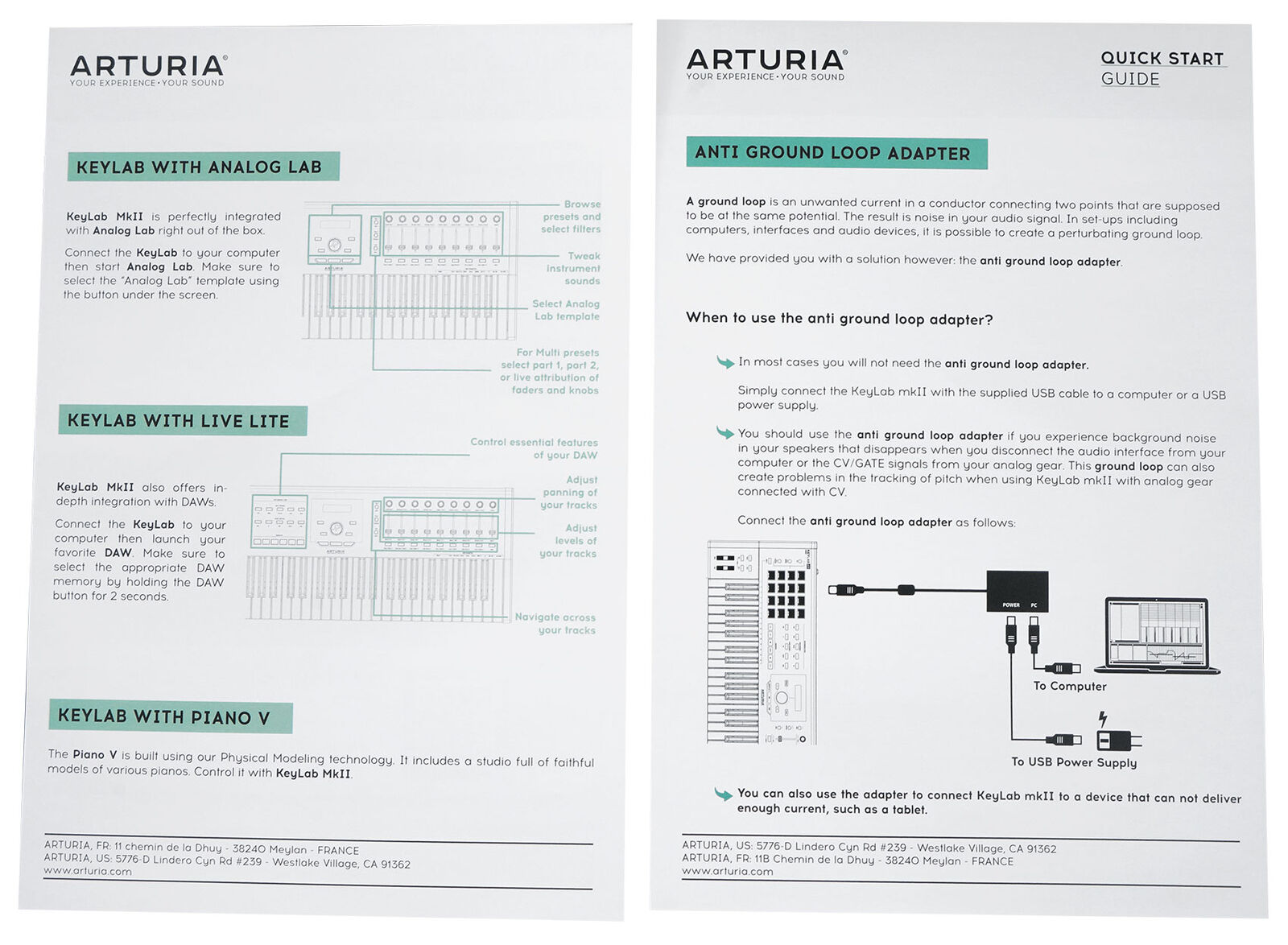 Arturia KeyLab 61 MkII 61-Key Music Production Keyboard Controller in White - Fresh Stock Dated February 2026