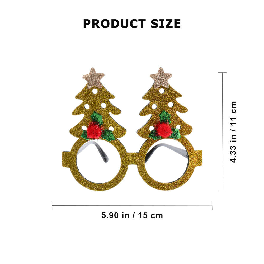 3Pcs Christmas Funny Creative Party Glasses Props Festival Decoration - Fresh Stock Dated February 2026
