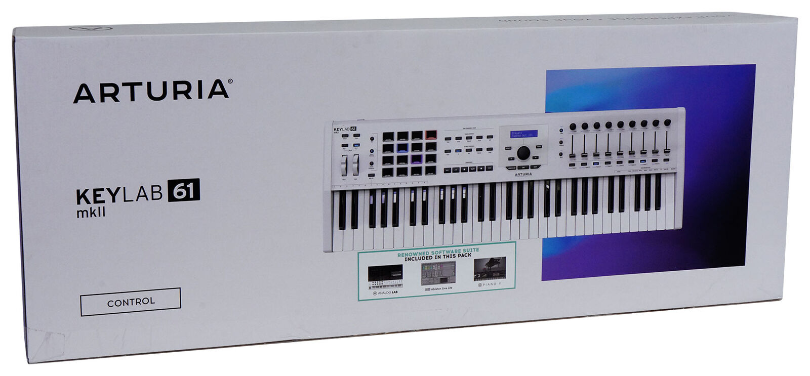 Arturia KeyLab 61 MkII 61-Key Music Production Keyboard Controller in White - Fresh Stock Dated February 2026