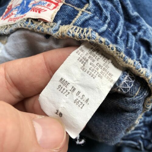 Vintage 90's Blue Button Front High-Waisted Denim Jean Midi Skirt ~Dungarees M10 - Fresh Stock Dated February 2026