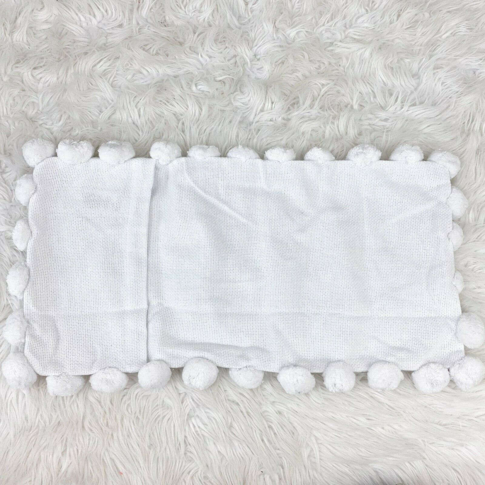 Pottery Barn Teen White Pom Pom Organic Pillow Cover NEW - Fresh Stock Dated December 2025