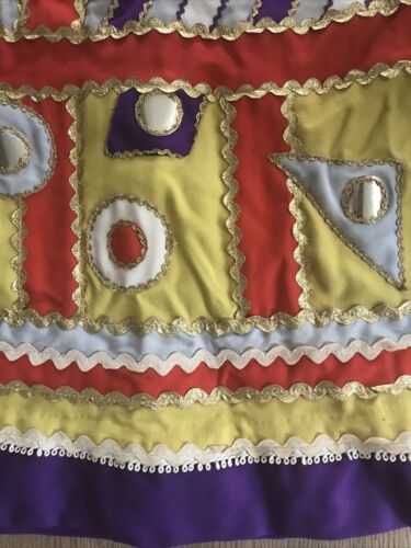 Vintage Rizkallah for Malcolm Starr 1970's Mirror Appliqué Circus Skirt S - Fresh Stock Dated February 2026