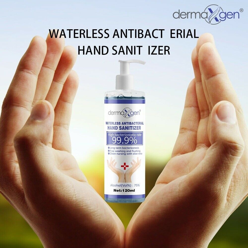 LOT 54 -Hand Sanitizer Gel Natural WATERLESS BACTERIAL KILLS 99% GERMS 120ML/4OZ - Fresh Stock Dated February 2026