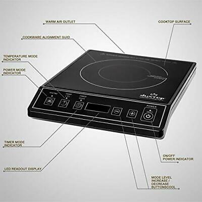 1800W Portable Induction Cooktop Countertop Burner 9100MC/BT-M20B Black - Fresh Stock Dated December 2025