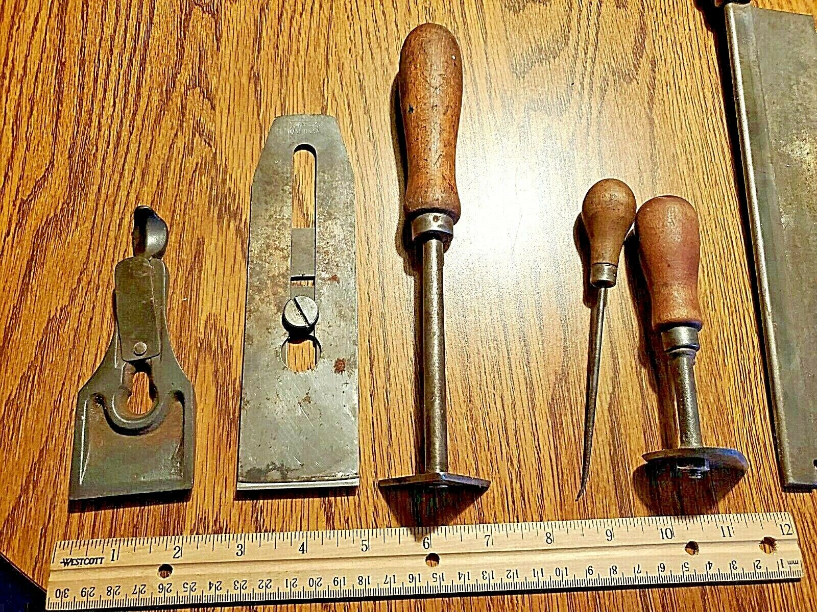 Large lot of 9 old vintage antique Woodworking tools, wooden handles, SEE PICS! - Fresh Stock Dated February 2026