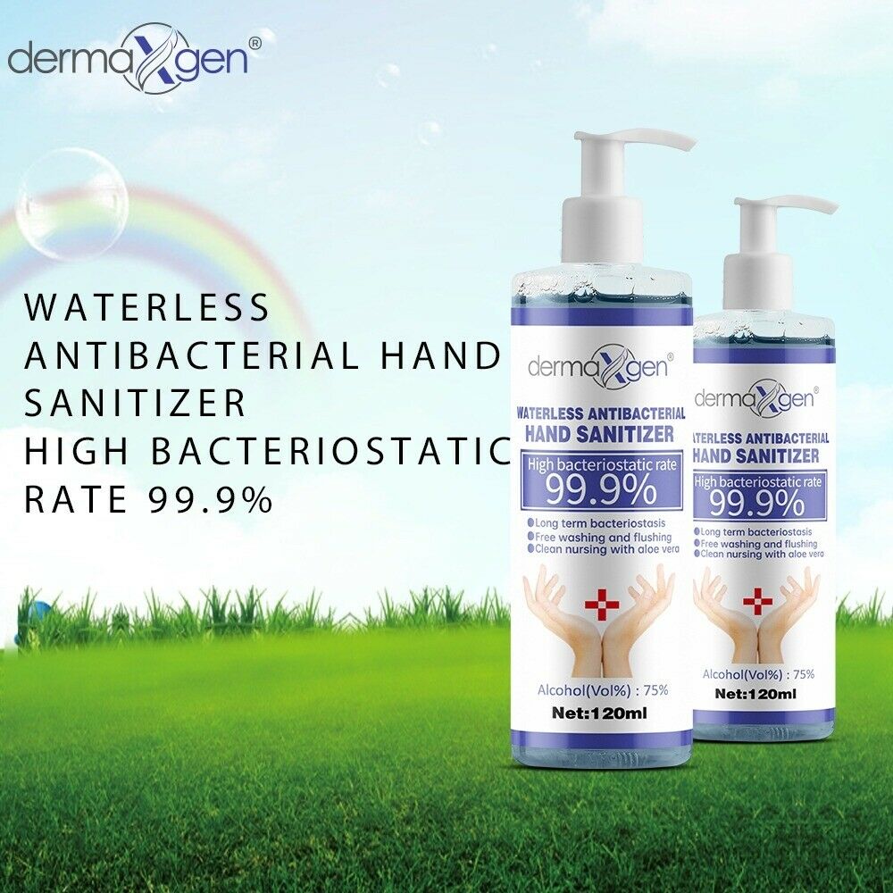 LOT 54 -Hand Sanitizer Gel Natural WATERLESS BACTERIAL KILLS 99% GERMS 120ML/4OZ - Fresh Stock Dated February 2026