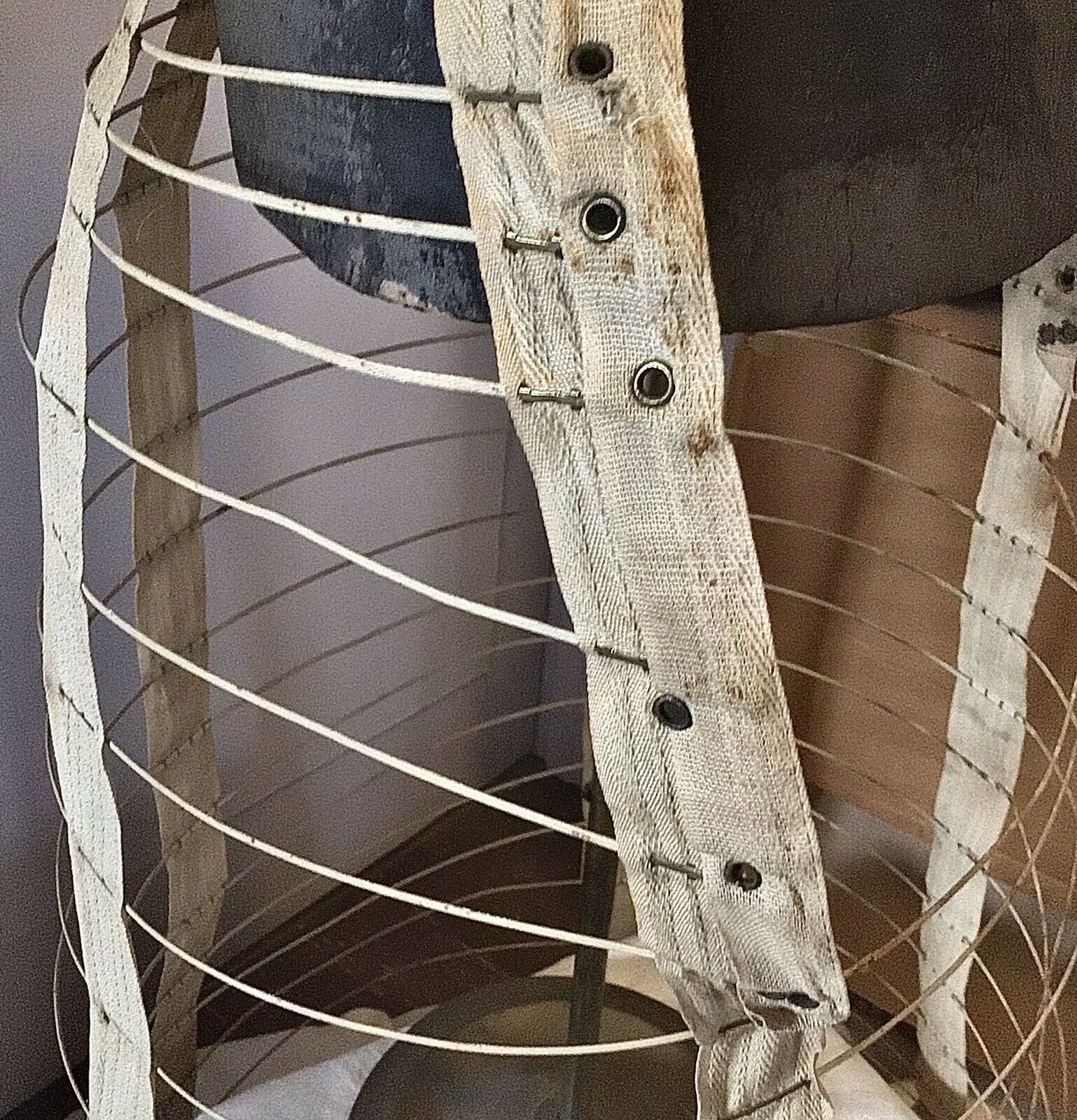 RARE & FAB Authentic 1800s Victorian Wire Hoop BUSTLE Cage Crinoline Skirt - Fresh Stock Dated March 2026
