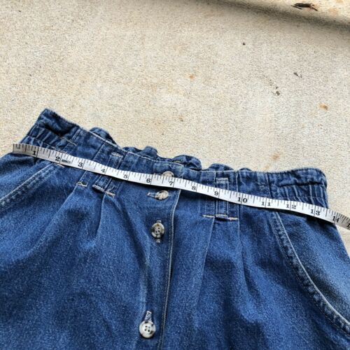 Vintage 90's Blue Button Front High-Waisted Denim Jean Midi Skirt ~Dungarees M10 - Fresh Stock Dated February 2026