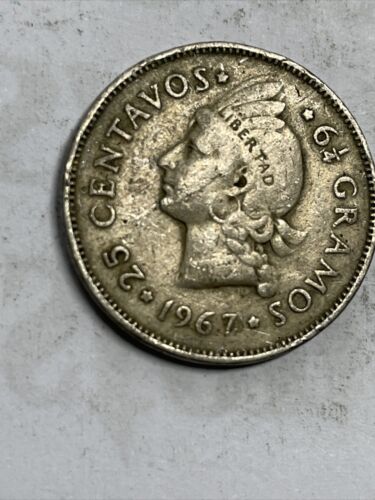 Dominican Republic 1967 6 1/4 Gramos 25 Centavos coin Item Box R - Fresh Stock Dated February 2026